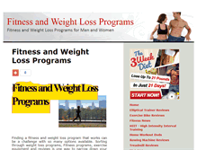 Tablet Screenshot of fitnessandweightlossprograms.com